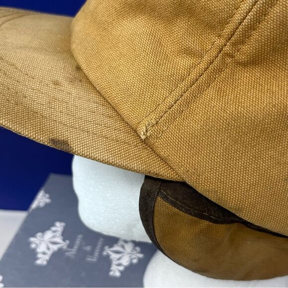 Carhartt Vintage Insulated Tan Cap with Ear Flaps Made In USA - Picture 4 of 9